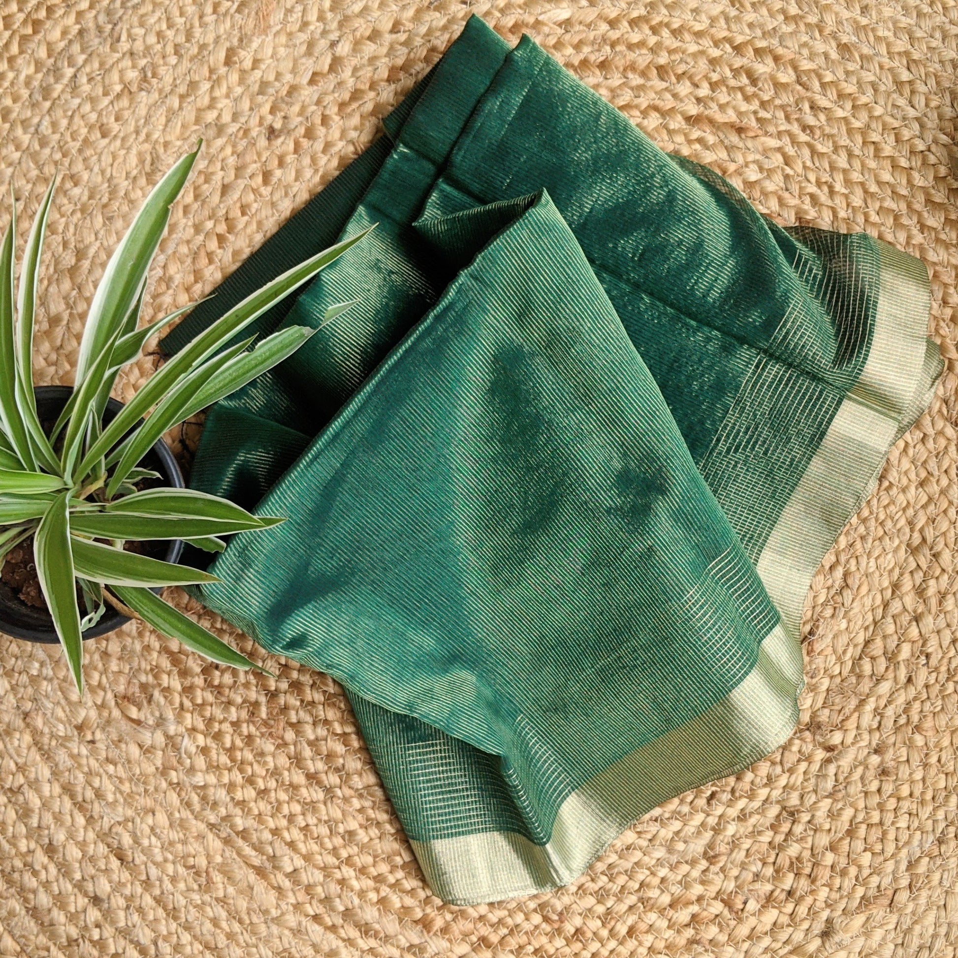Green Maheshwari Tissue