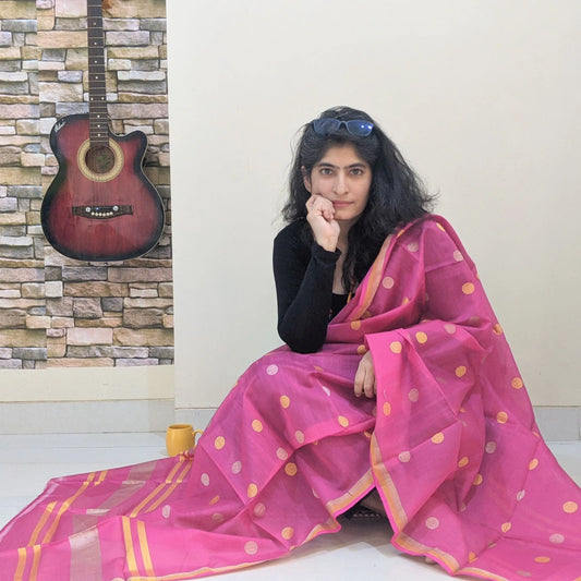 Pink Mubarakpur Dupatta www.forsarees.com
