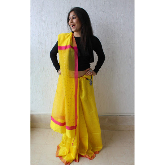 Yellow Tussar Silk