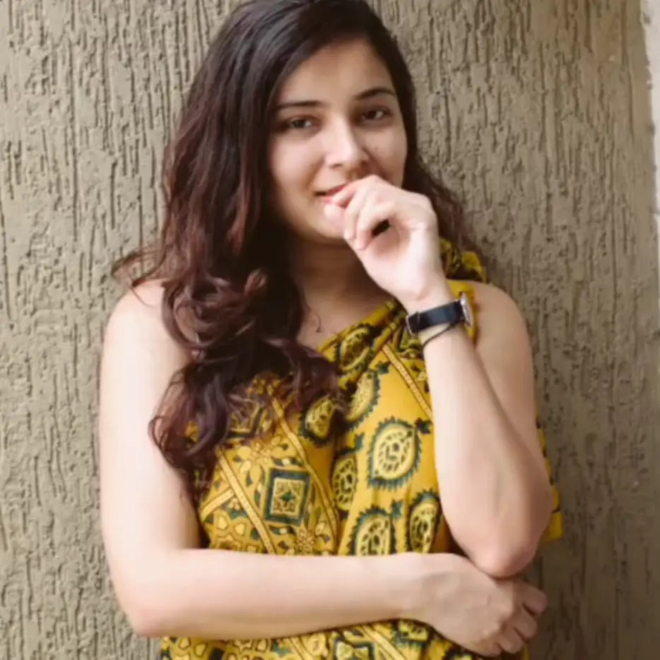 Yellow Ajrakh Stole www.forsarees.com