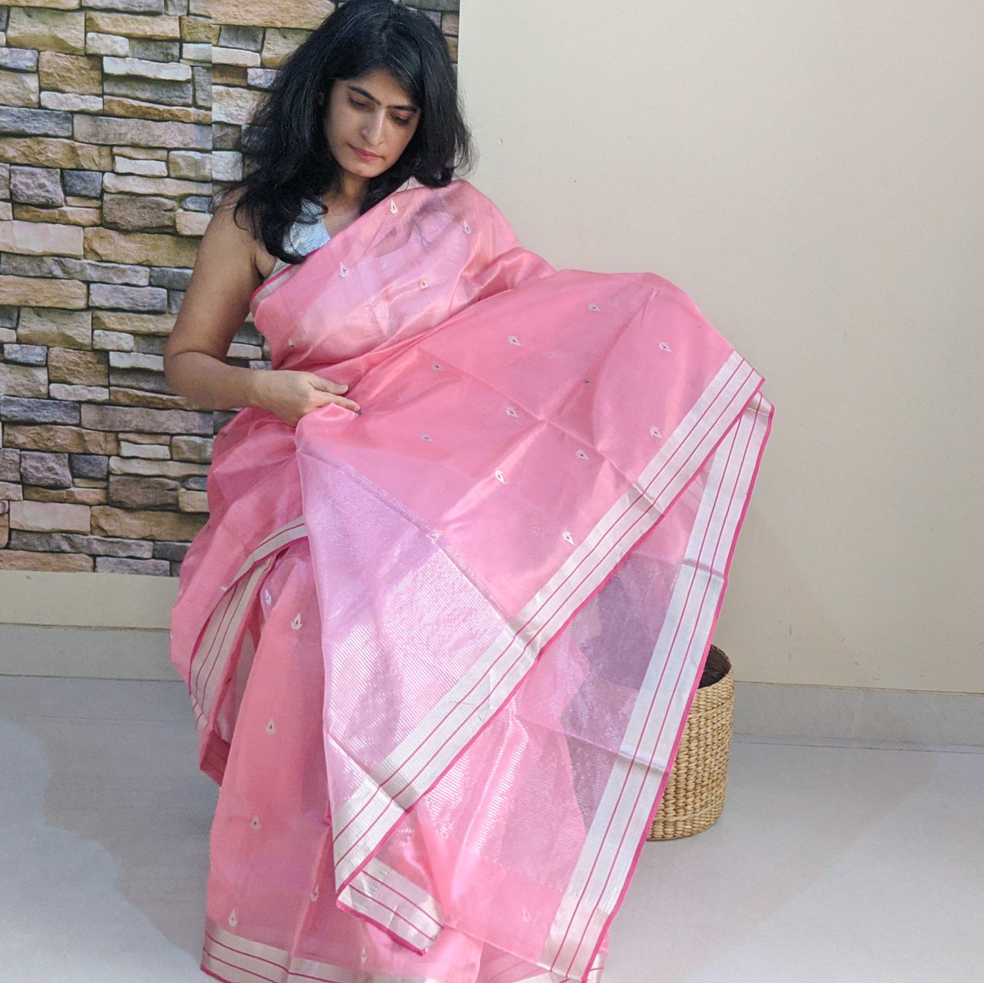 Pink Chanderi Silk