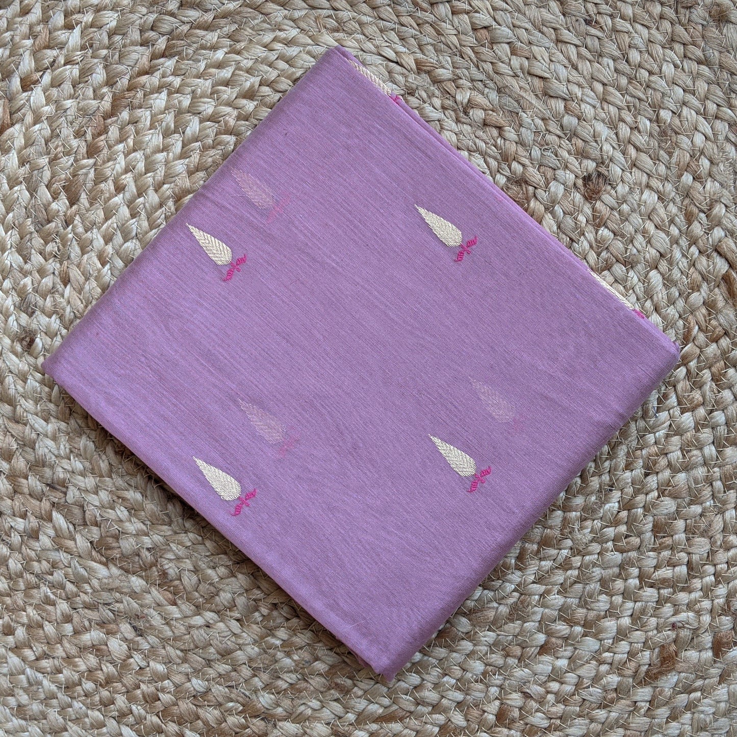 Lilac Chanderi Silk cotton
